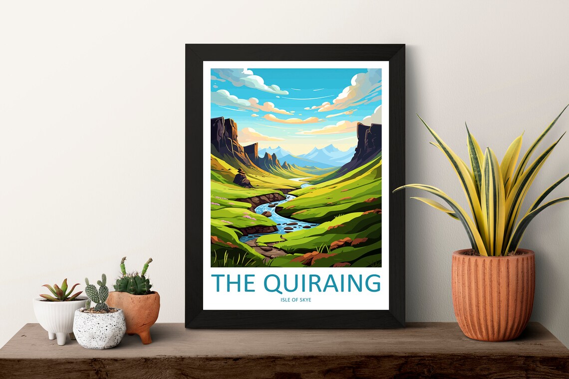 The Quiraing Dramatic Landslip Isle of Skye Scotland Travel Poster - Image 3