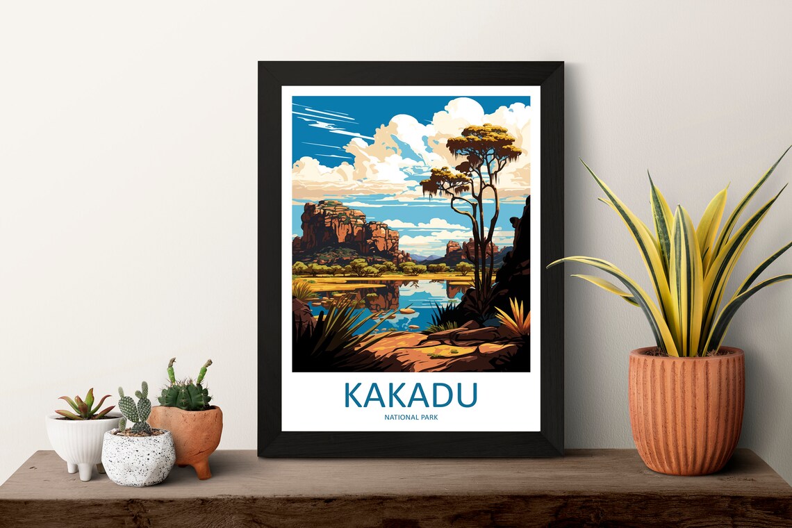 Kakadu National Park Australia Escarpment Billabong Travel Poster - Image 3