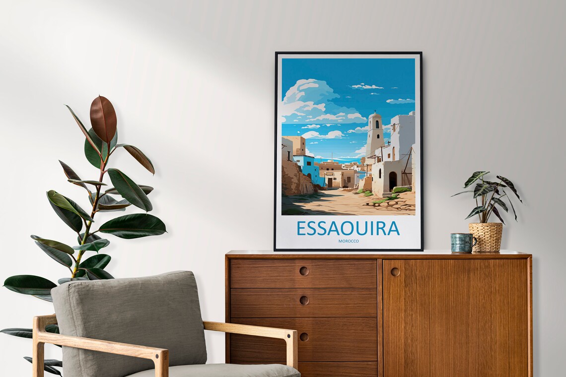 Essaouira Travel Poster, Morocco Wall Art - Image 2
