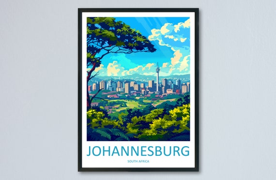 Johannesburg Travel Print Wall Art Hanging Home Dcor Gift Lovers South Africa
