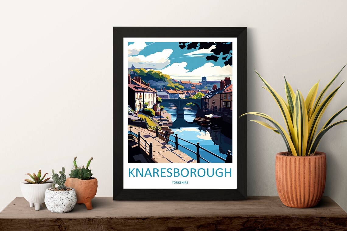 Knaresborough Travel Poster, England Wall Art Print - Image 3