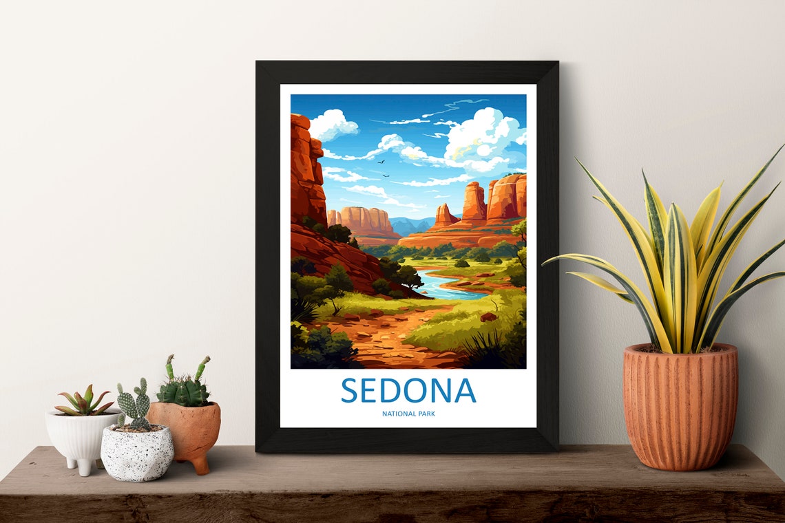 Sedona Travel Print Sedona Home Dcor Arizona Art Print Sedona Wall Print For Sedona Gift Wall Hanging Arizona Sedona Desert Artwork Dcor - Image 3