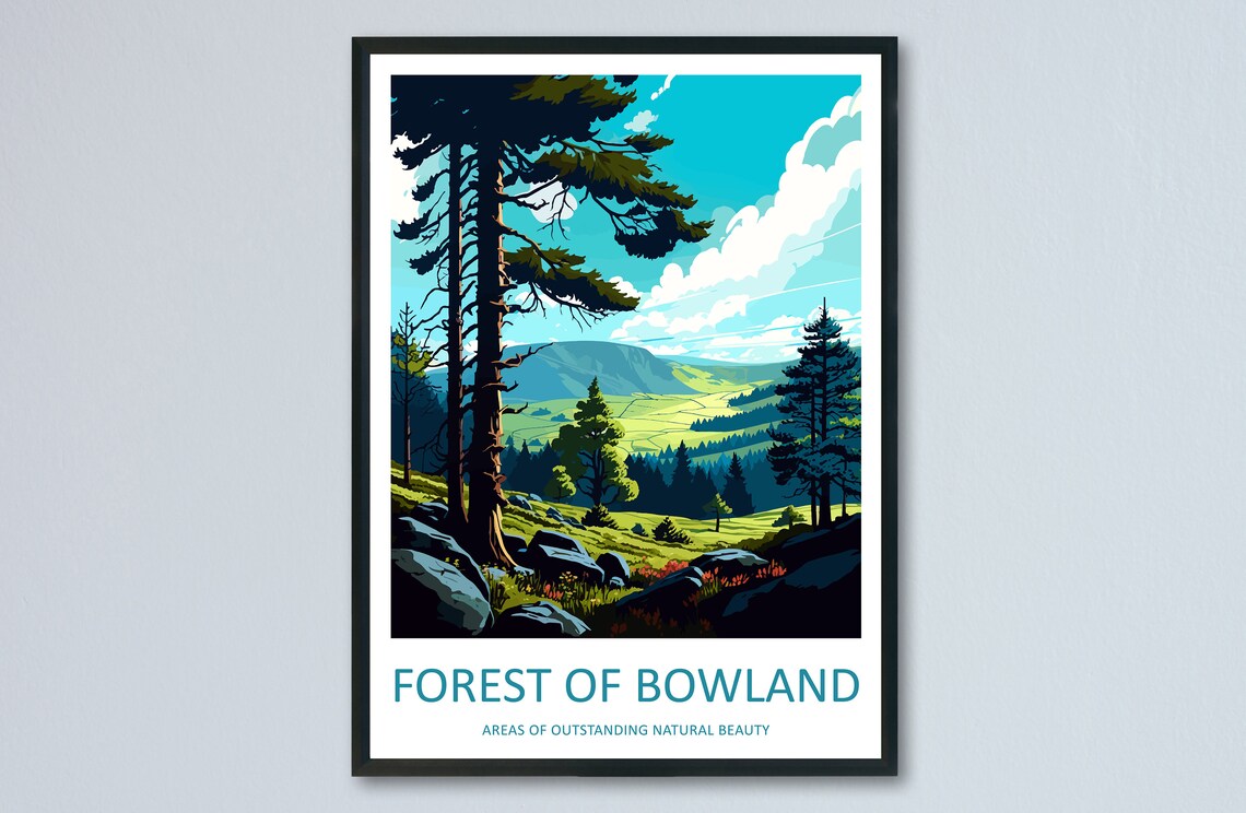 Forest Of Bowland Travel Poster, Place Print