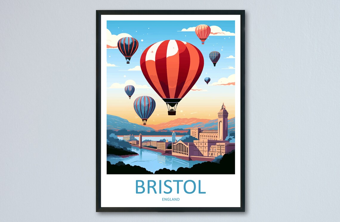 Bristol Travel Poster, England City Wall Art