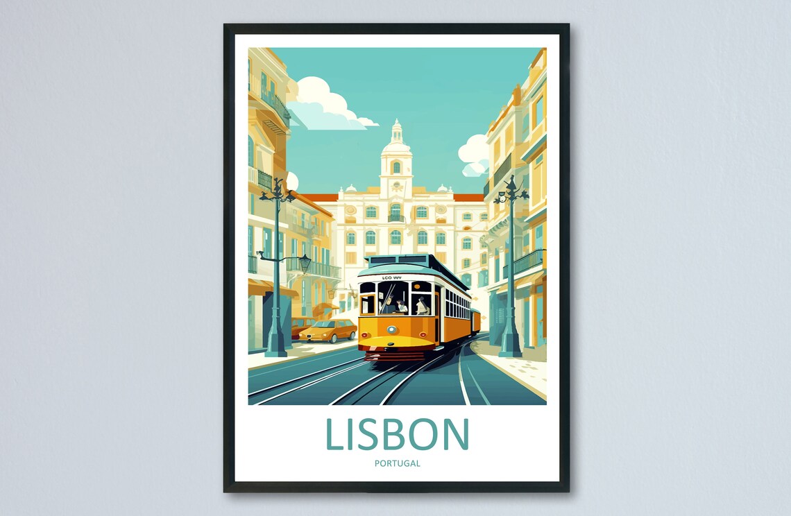Lisbon Tram Travel Poster