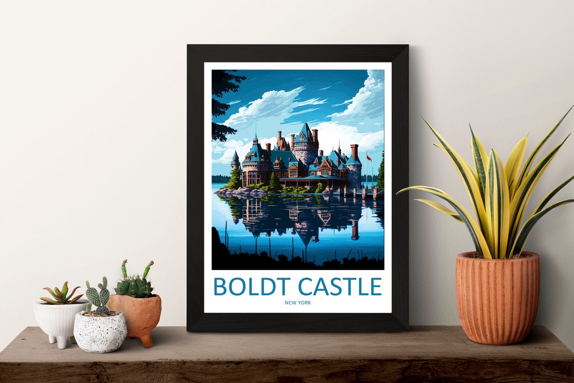 Boldt Castle New York Island Castle Reflected In Still Water Poster - Image 3