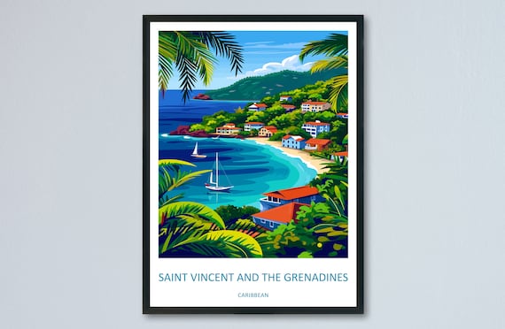 Saint Vincent The Grenadines Home Decor Wall Art Print