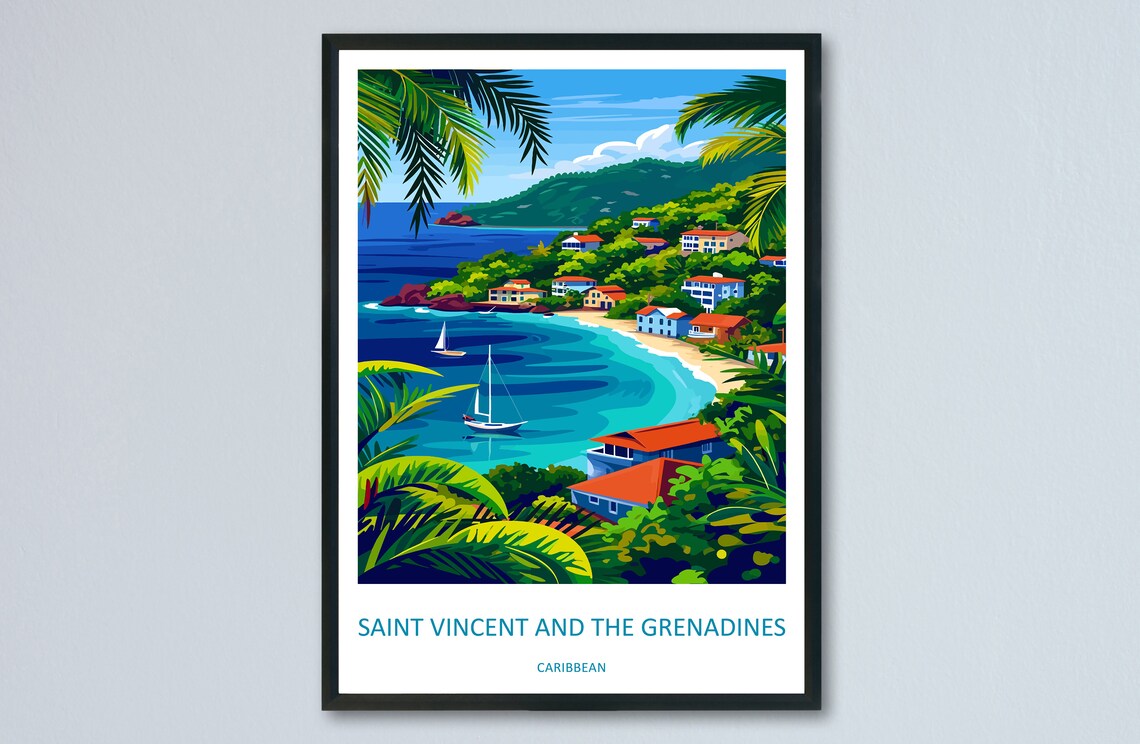 Saint Vincent The Grenadines Home Decor Wall Art Print
