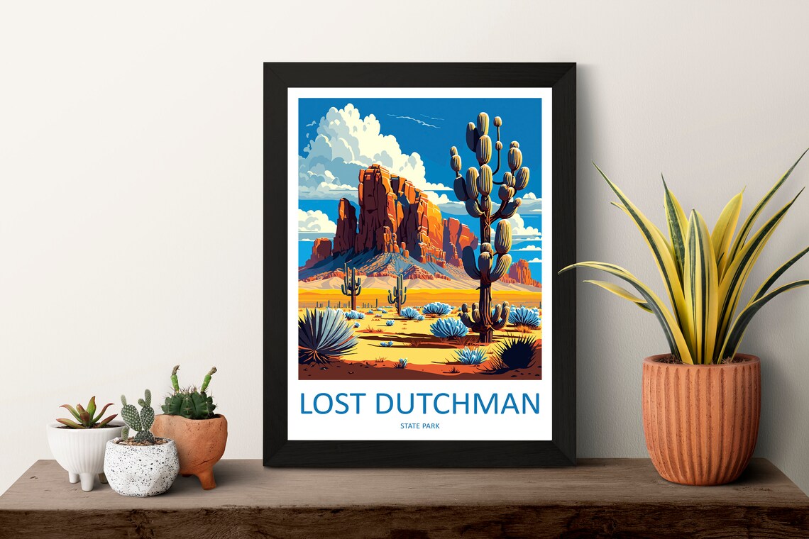 Lost Dutchman State Park Travel Poster, Arizona - Image 3