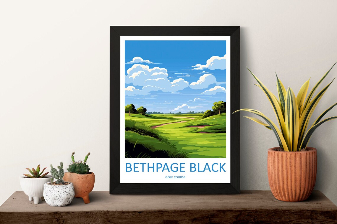 Bethpage Black Golf Course Travel Print Wall Art Bethpage Black Wall Hanging Home Dcor Bethpage Black Golf Art Gift Art Lovers Golf Art - Image 3