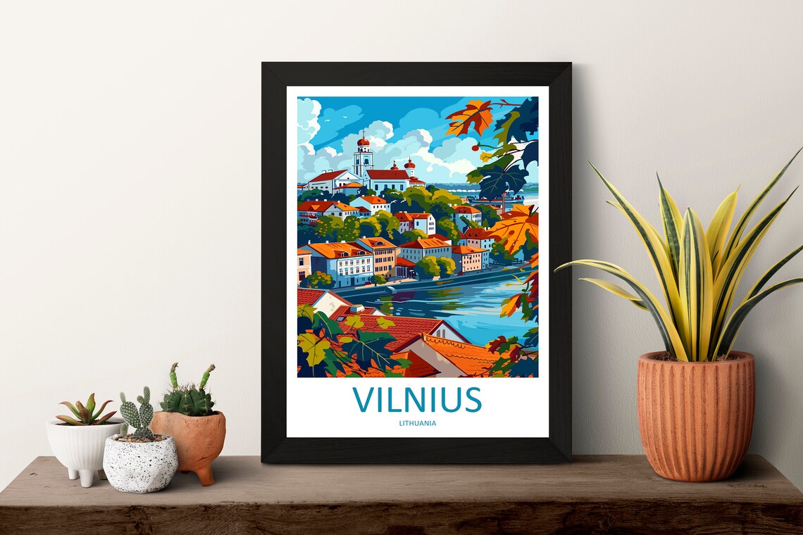 Vilnius Travel Poster, Europe Wall Art Print - Image 3