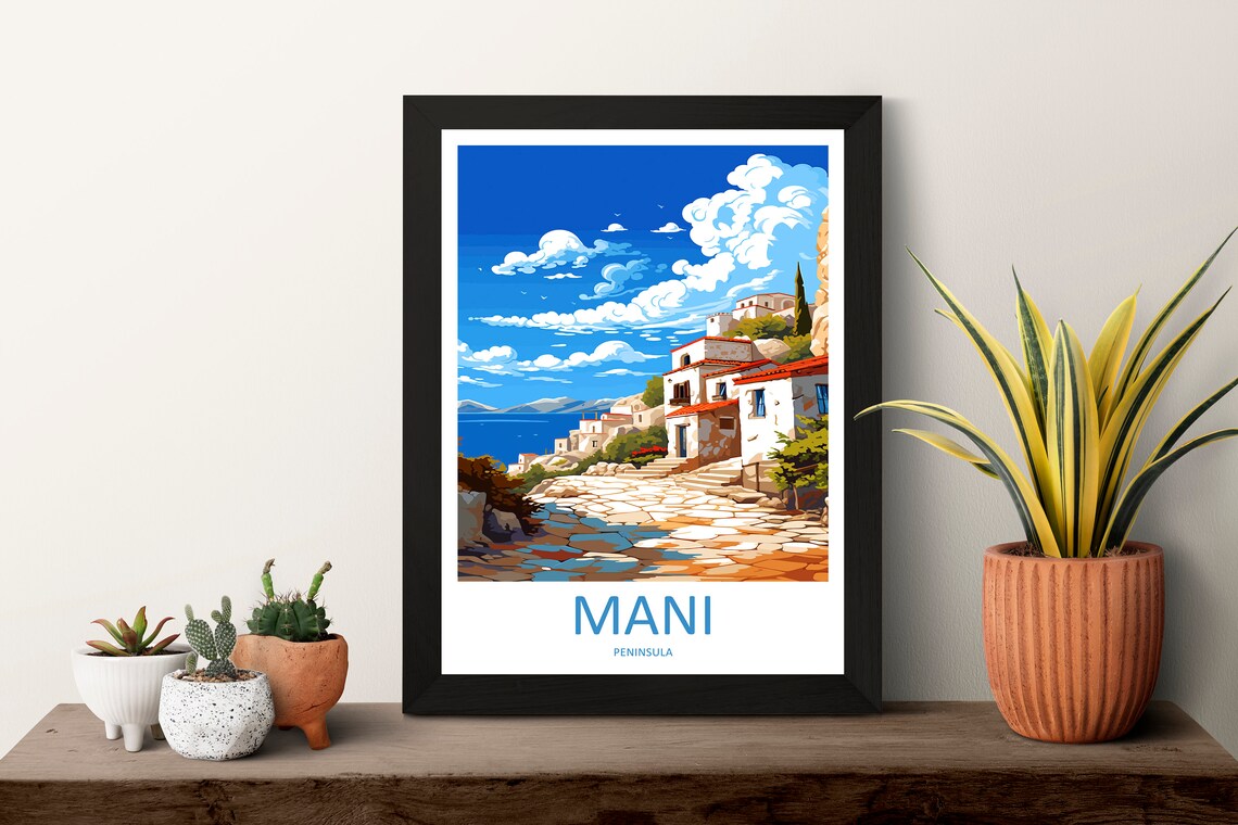 Mani Peninsula Travel Poster, Home Wall Decor - Image 3