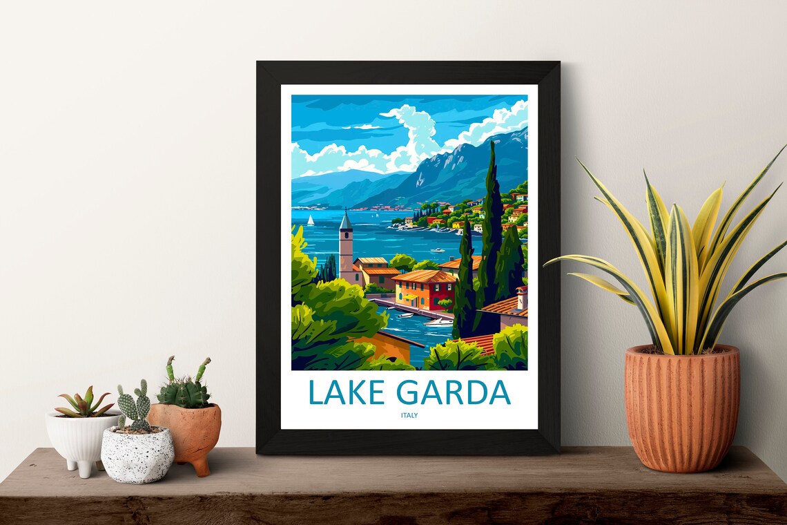 Lake Garda Travel Poster, Lake and Place Decor - Image 3