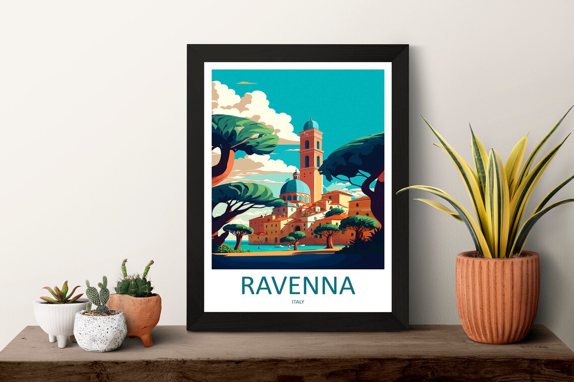 Ravenna Travel Print Wall Art Ravenna Wall Hanging Home Dcor Ravenna Gift Art Lovers Italy Art Lover Gift Ravenna Print Ravenna Italy Art - Image 3