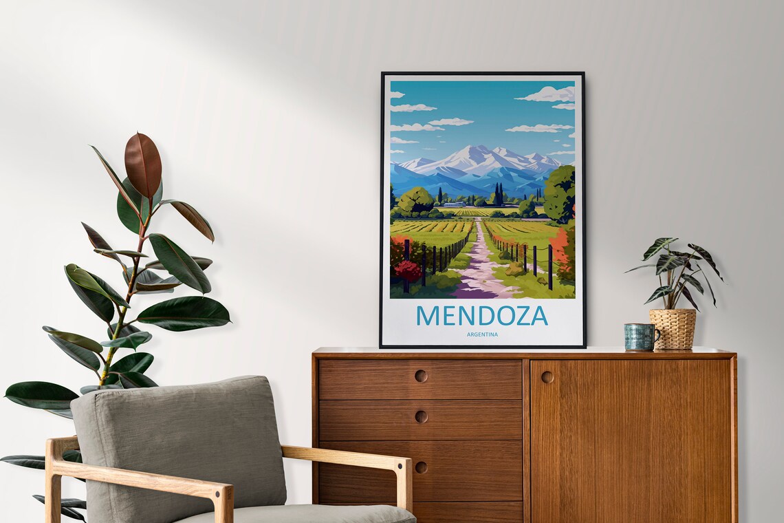 Mendoza Travel Poster, Argentina Wall Art Print - Image 2