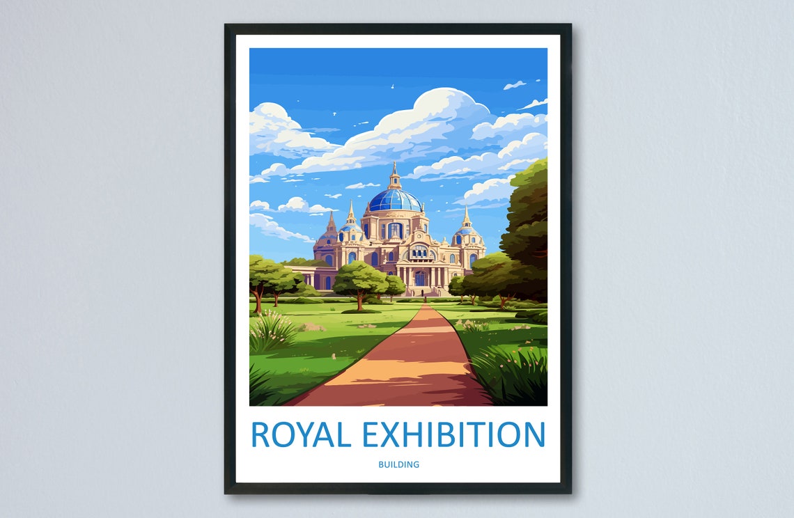 Royal Exhibition Building Melbourne Dome Australia Travel Poster