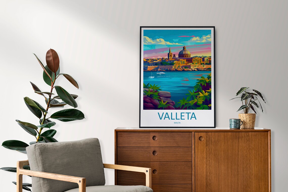 Valletta Travel Poster, Malta City Wall Art - Image 2