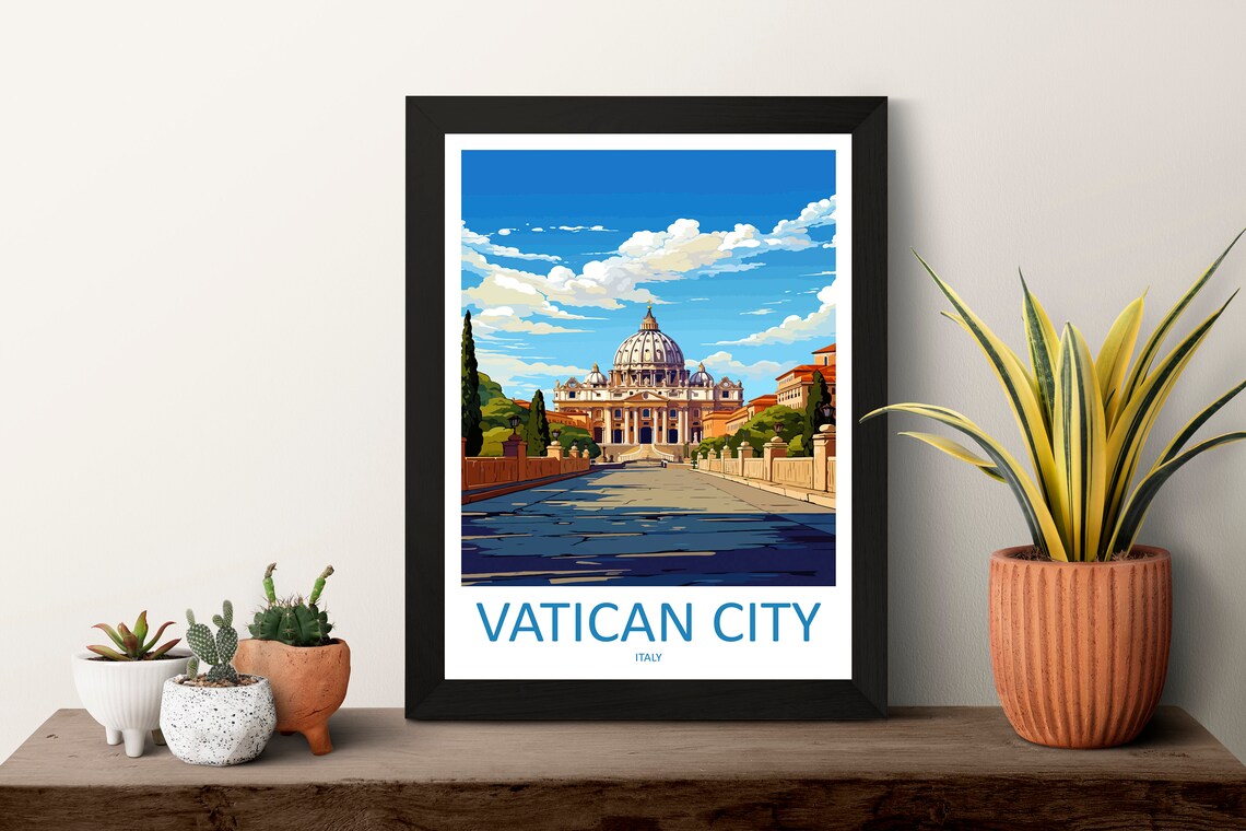 Vatican City Travel Print, Rome Faith Landmark - Image 3