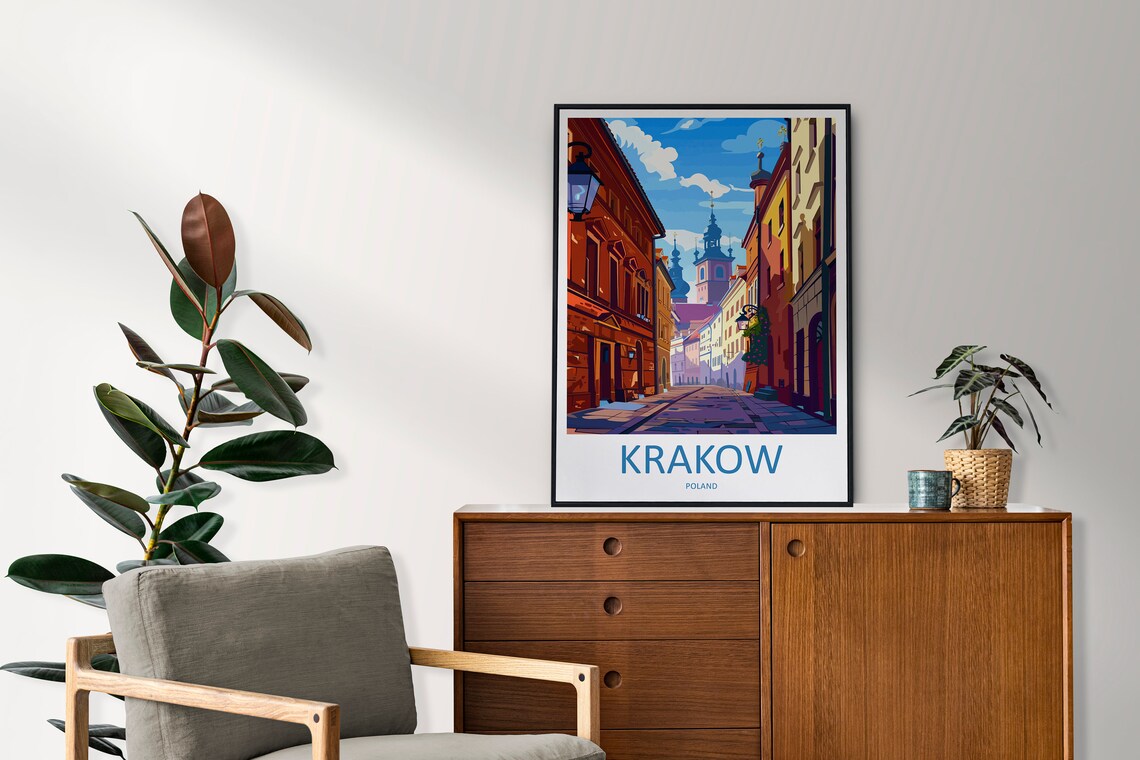 Krakow Travel Poster, Poland Wall Art Print - Image 2