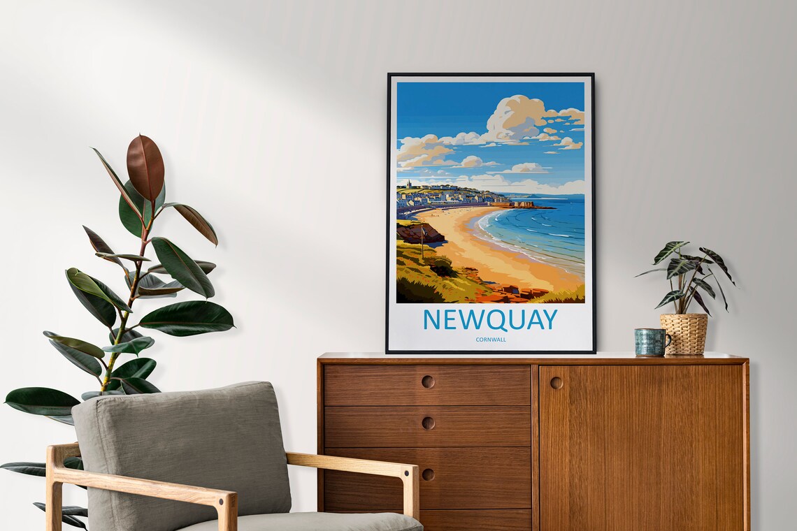 Newquay Travel Poster, Cornwall Wall Art - Image 2