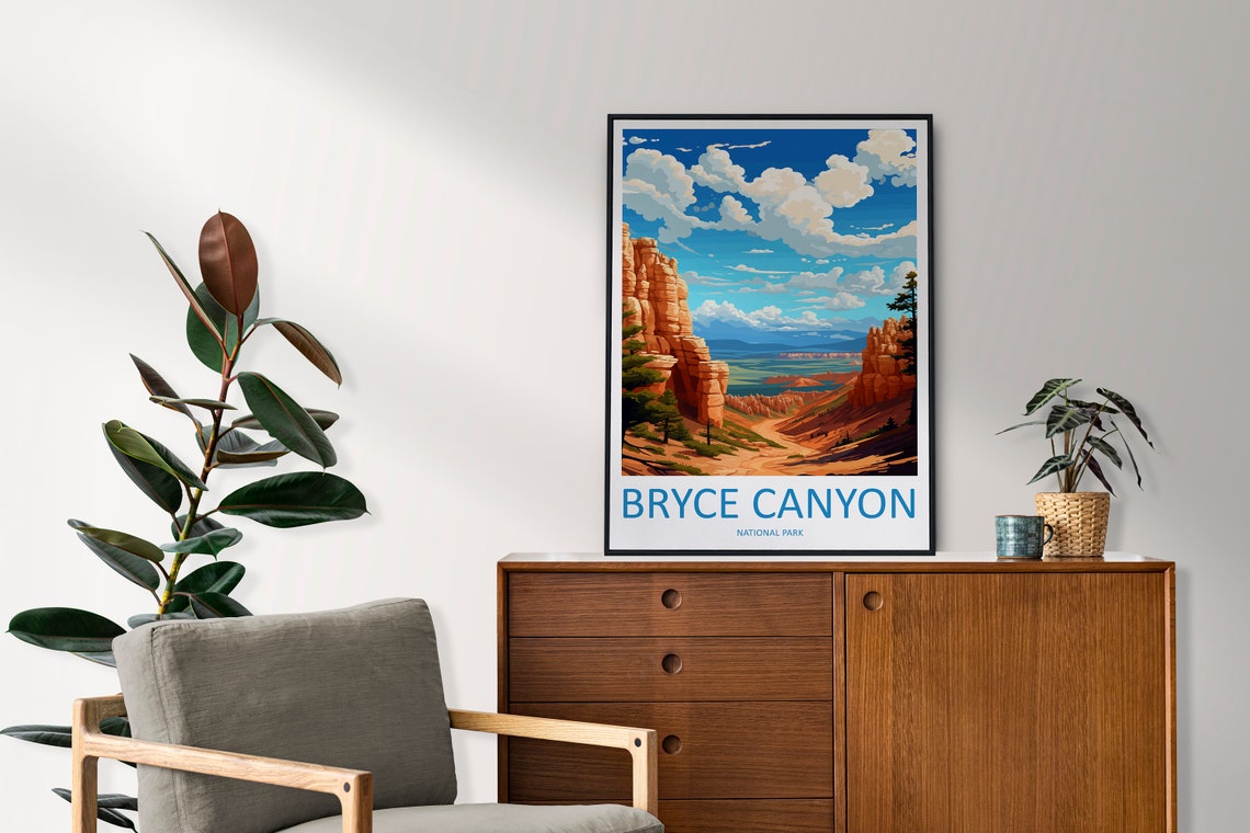 Bryce Canyon National Park Orange Hoodoos Sunset Valley Poster - Image 2