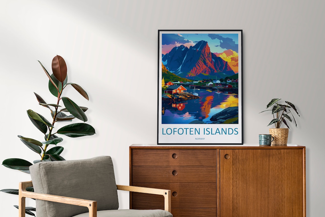 Lofoten Islands Travel Print, Norwegian Art Print - Image 2