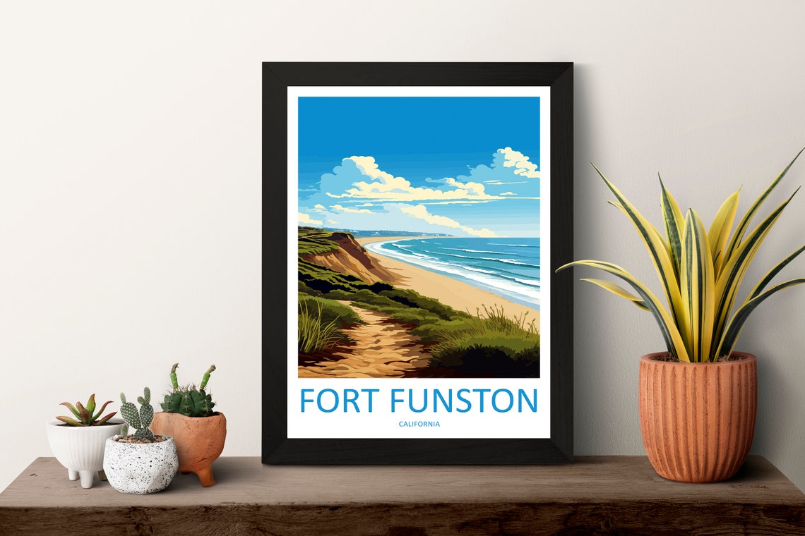 Fort Funston California Cliffs Ocean Shore Daytime Travel Poster - Image 3
