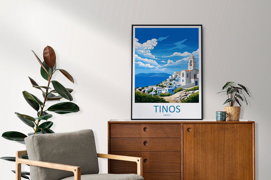 Tinos Greece Travel Poster, European Place Print - Image 2