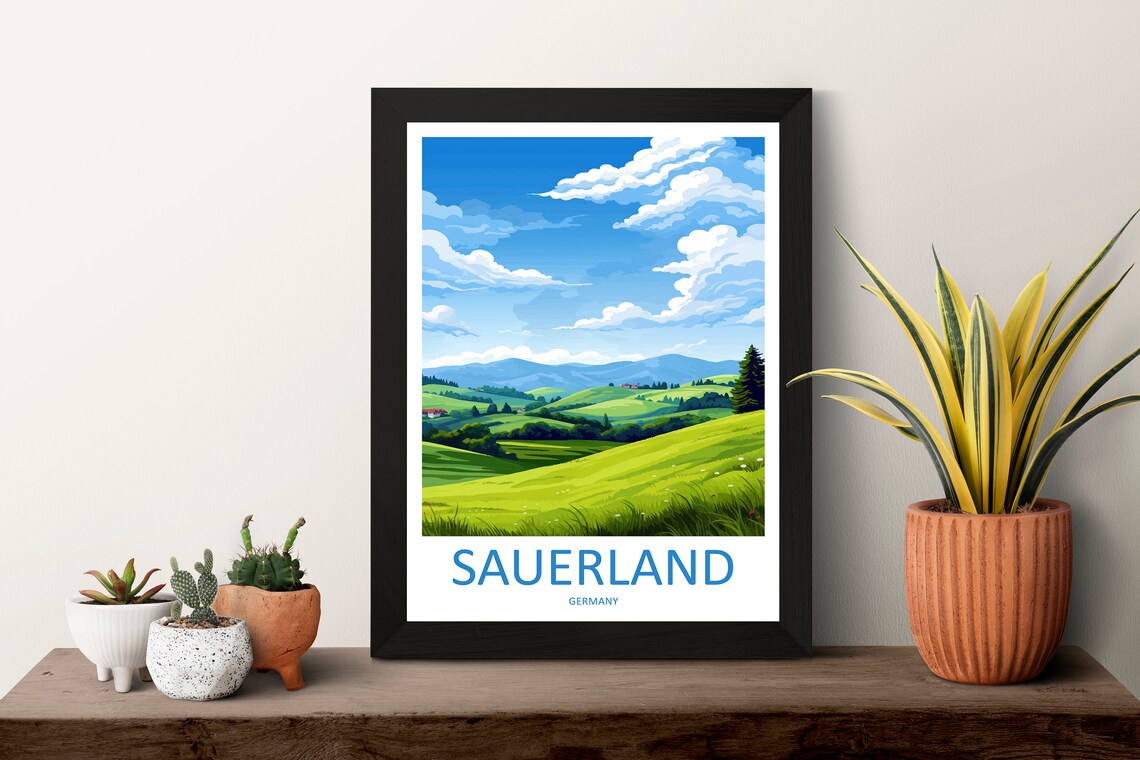 Sauerland Travel Poster, Germany Wall Art Print - Image 3