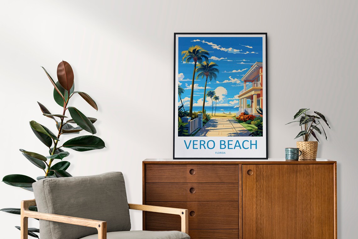 Vero Beach Travel Poster, Florida Beach Destination - Image 2