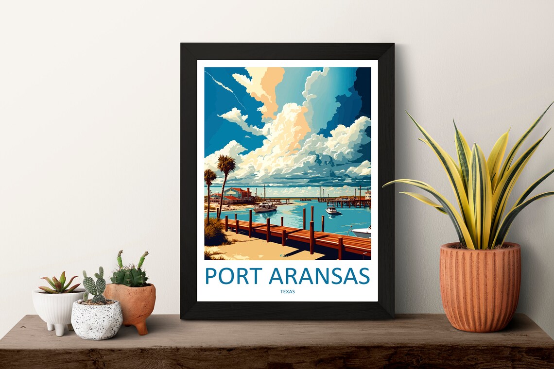 Port Aransas Travel Print, Texas Travel Poster - Image 3
