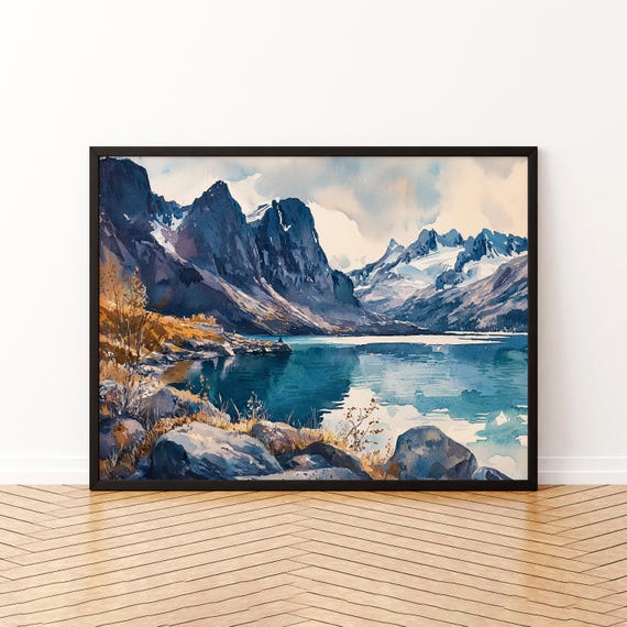 Bodo Watercolor Poster Wall Art Hanging Home Dcor Gift Lovers Norway