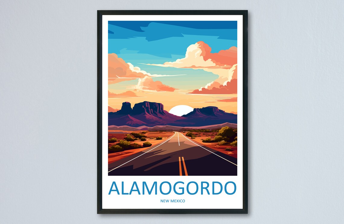 Alamogordo New Mexico Travel Poster, Art Print