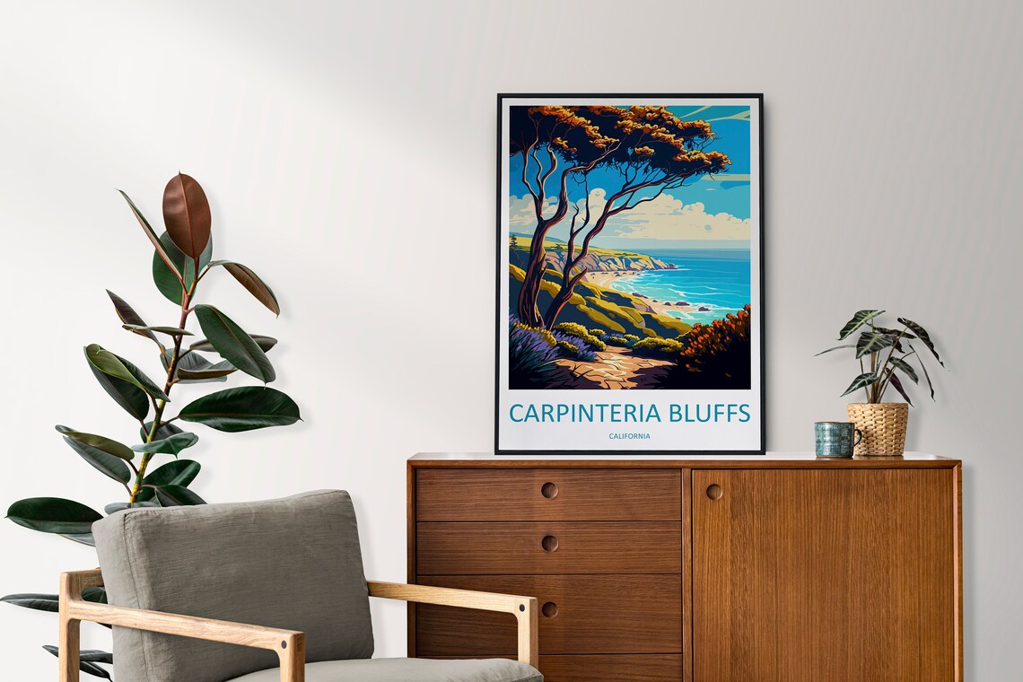 Carpinteria Bluffs Travel Poster, California View - Image 2