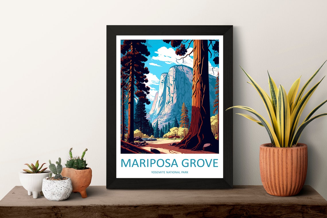 Mariposa Grove Yosemite National Park Giant Sequoia Trees Poster - Image 3