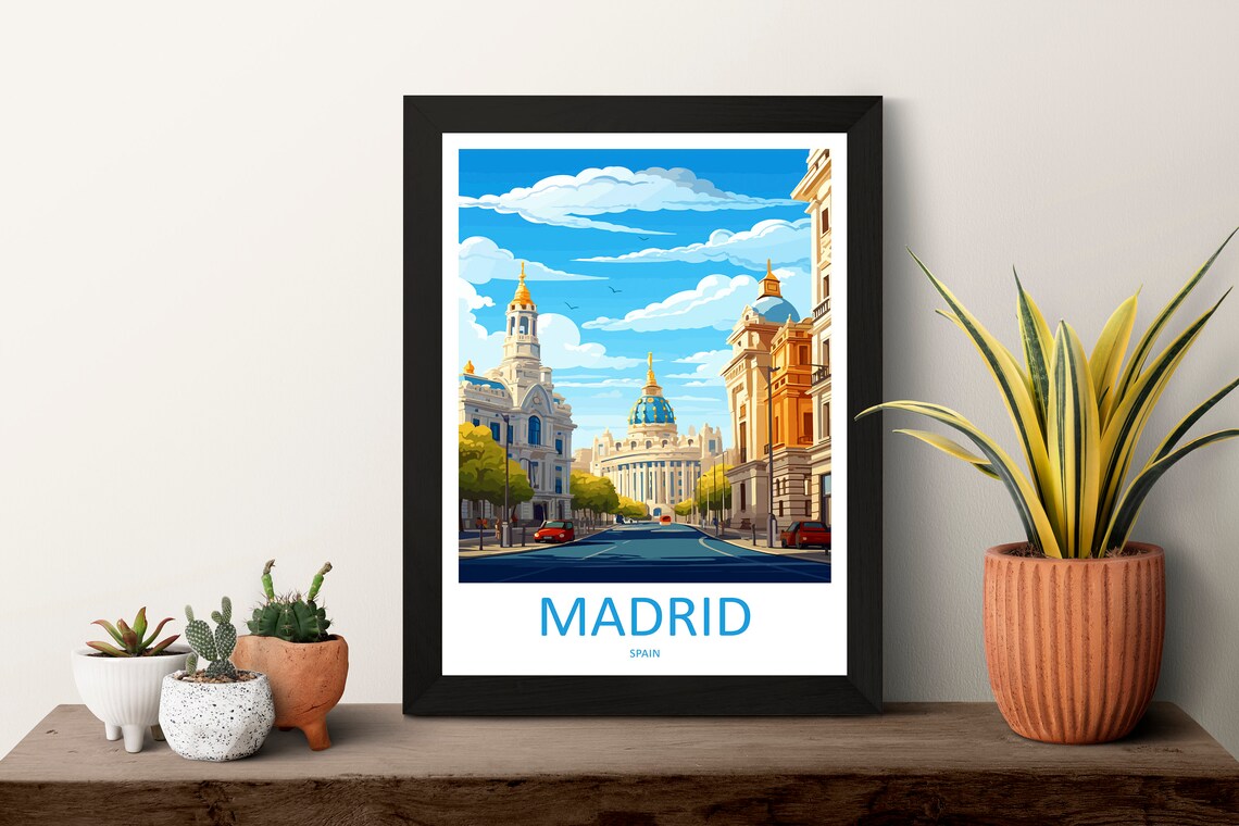 Madrid Travel Print, Spain Wall Art Poster - Image 3