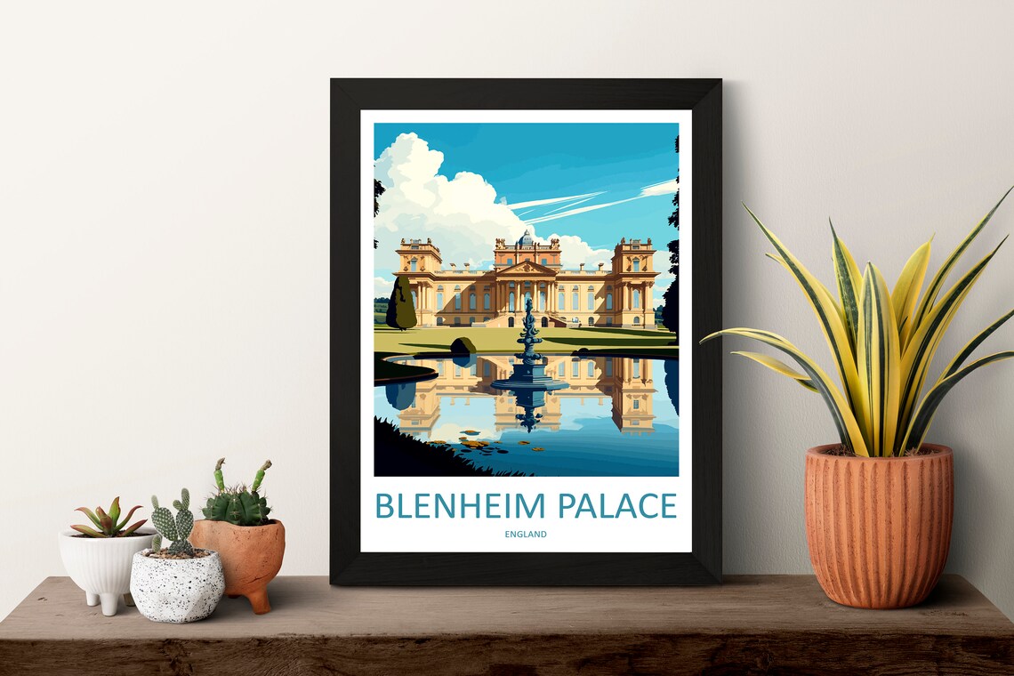 Blenheim Palace Travel Poster, England Wall Art - Image 3