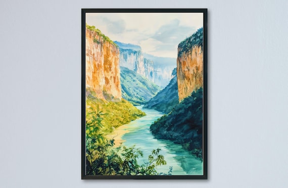 Chiapas Highlands Watercolor Poster Wall Art Hanging Home Dcor Gift Lovers Mexico