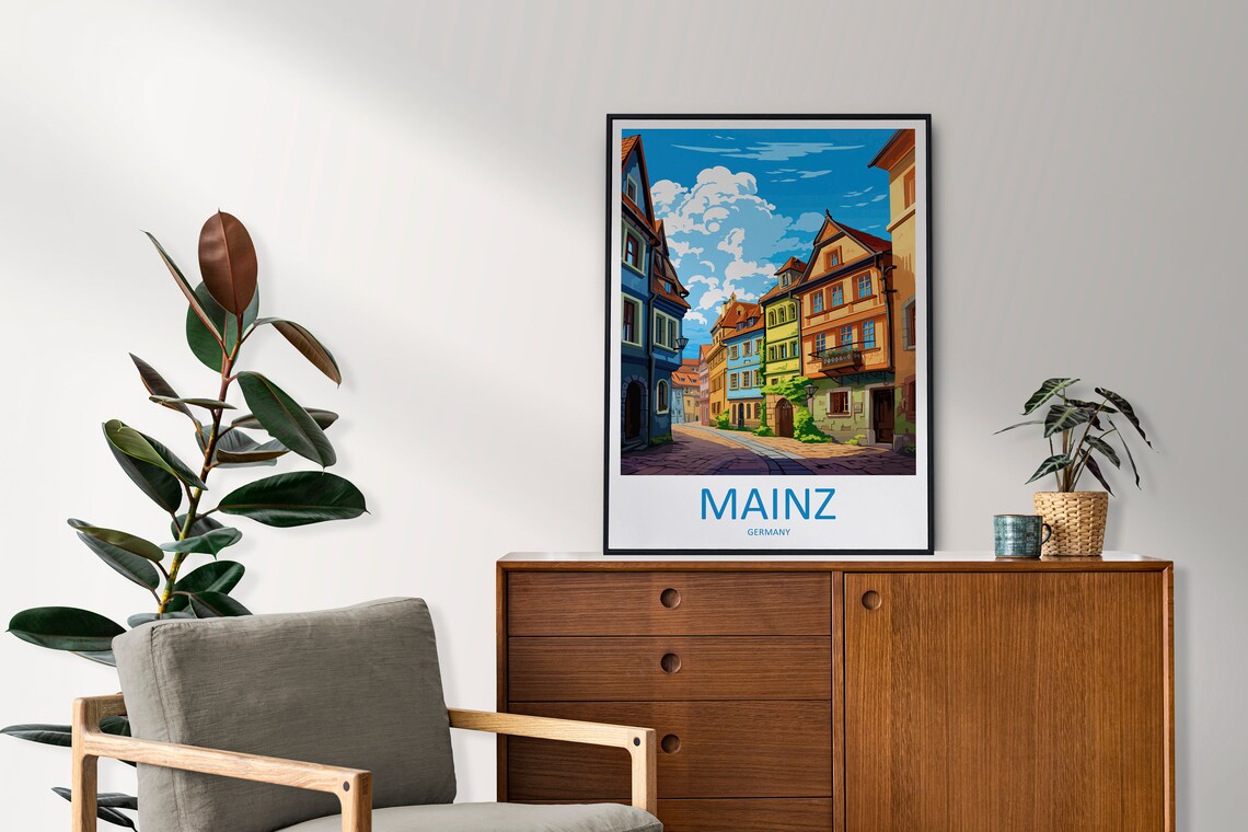 Mainz Travel Poster, Germany Home Decoration - Image 2