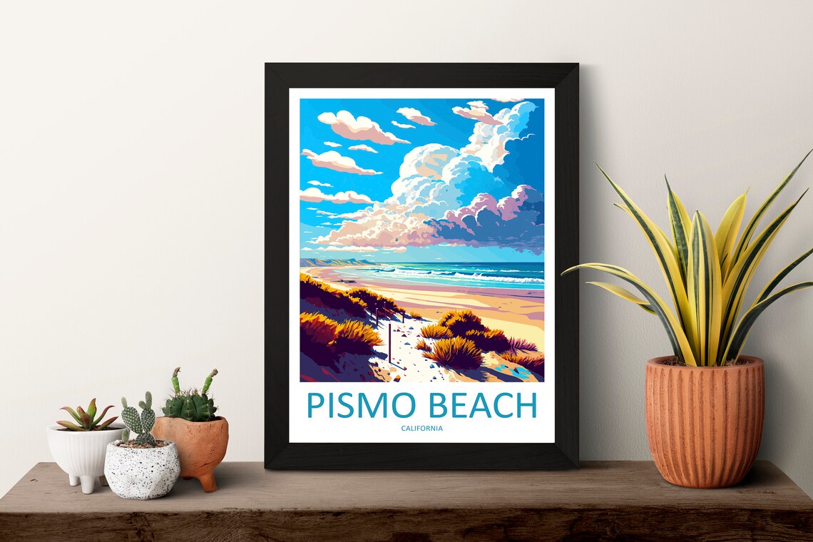 Pismo Beach Travel Poster, California Wall Art - Image 3