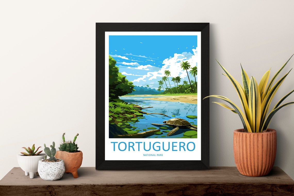 Tortuguero National Park Travel Print Wall Art Tortuguero Wall Hanging Home Dcor Tortuguero Gift Art Lovers Wall Art Costa Rica Art - Image 3