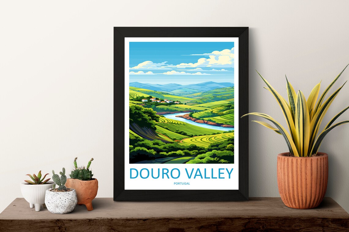 Douro Valley Travel Poster, Portugal Wall Art - Image 3