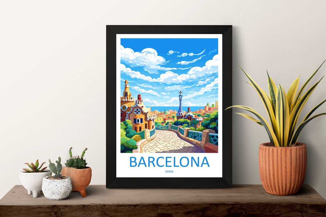 Barcelona Travel Poster, Spain Wall Art For Home - Image 3