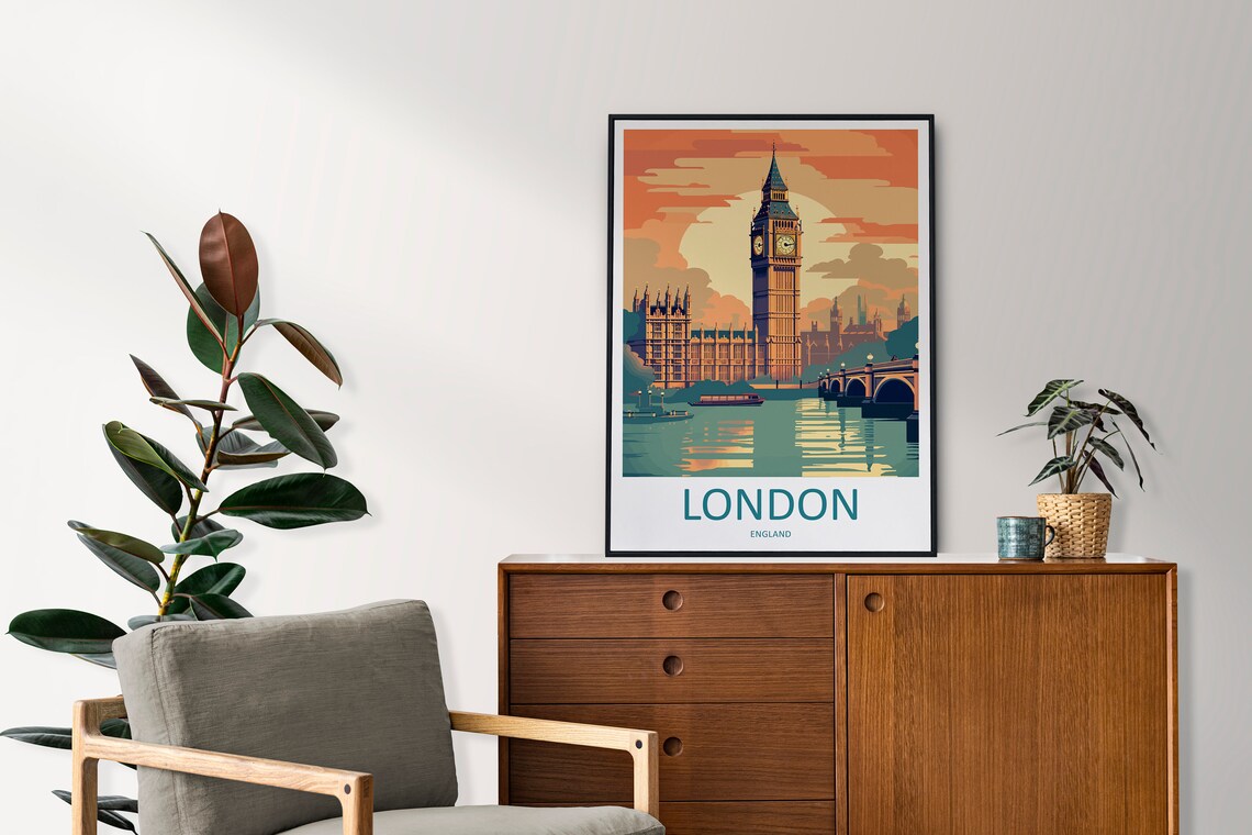 London Travel Print, England Wall Art Poster - Image 2