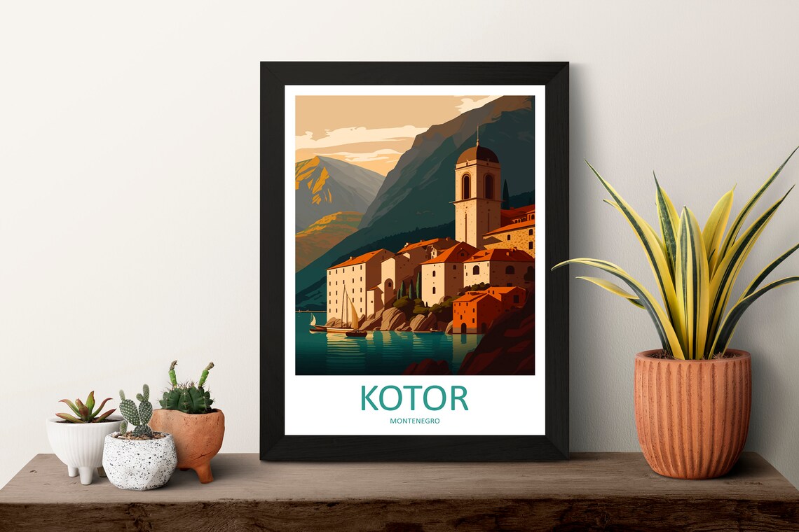 Kotor Travel Poster, Montenegro Place Print - Image 3