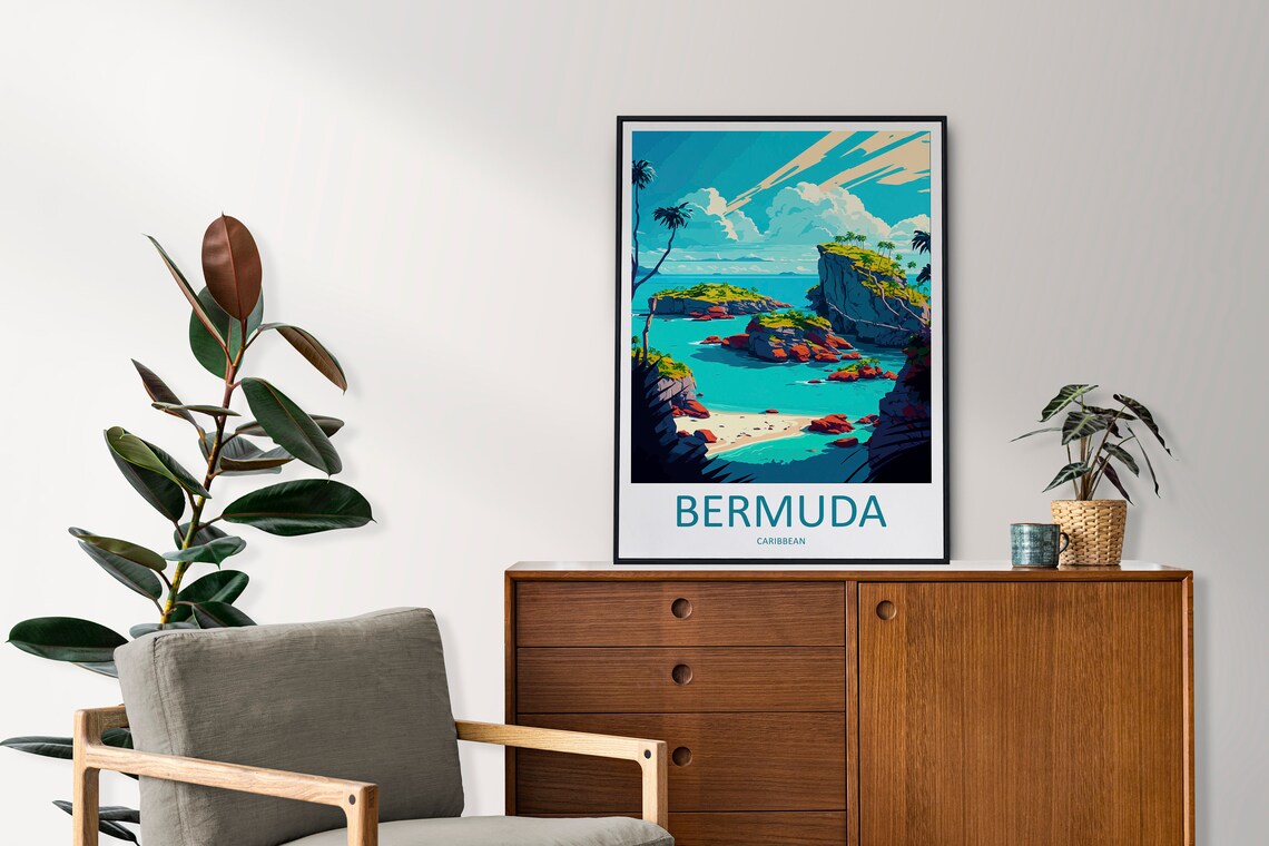 Bermuda Travel Poster, Caribbean Wall Art - Image 2