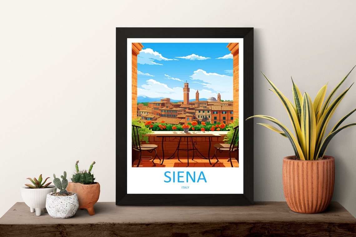 Siena Travel Print Wall Art Siena Italy Wall Hanging Home Decoration Siena Gift Art Lovers Wall Art Print Siena Italy Art Siena Art Print - Image 3