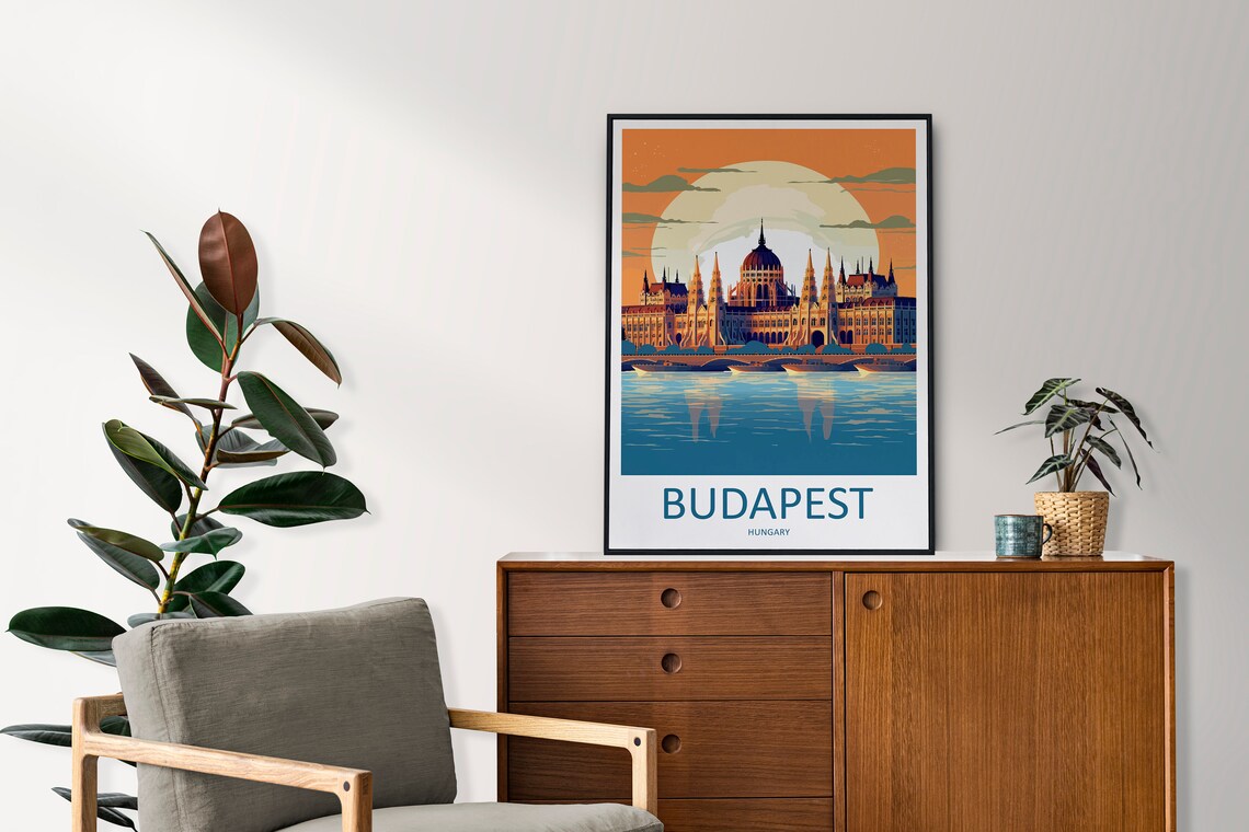 Budapest Travel Print, Hungary Wall Decor Poster - Image 2
