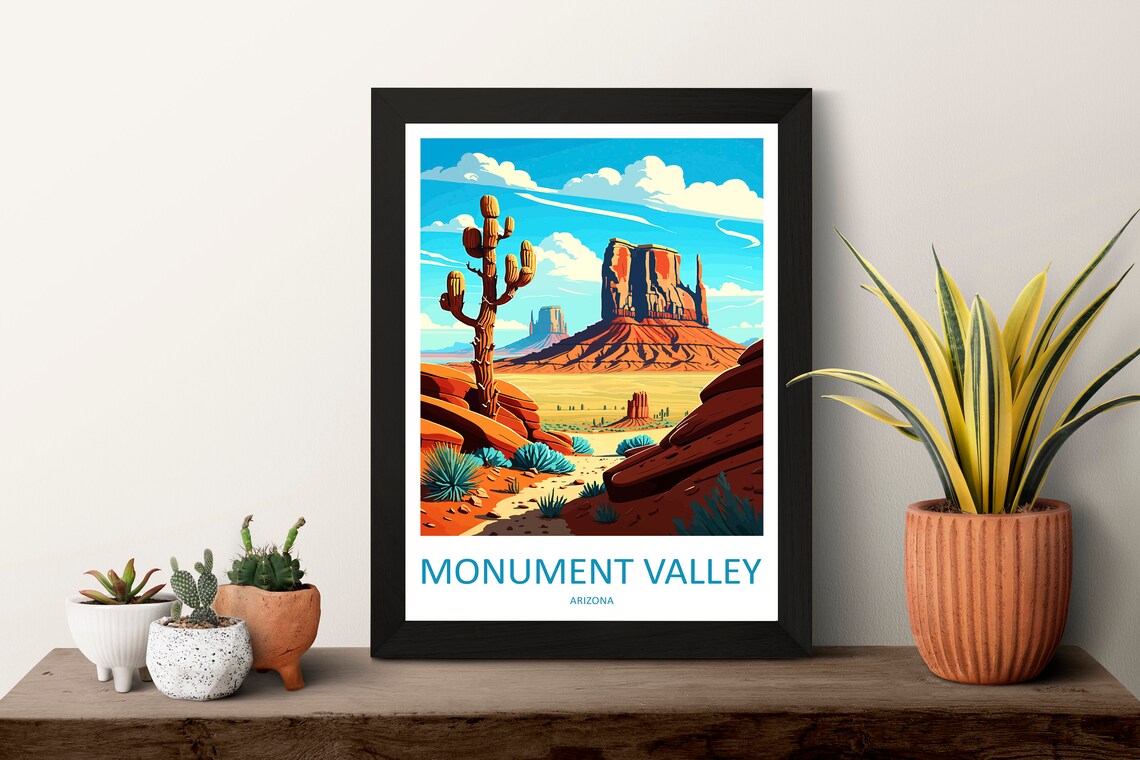Monument Valley Travel Poster, Arizona Landscape - Image 3