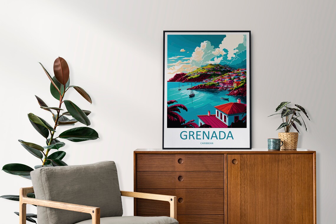 Grenada Travel Poster, Caribbean Travel Art Print - Image 2